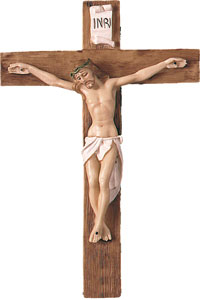 Resin Hanging Crucifix 12 1/4 inch (1080)