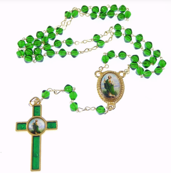 St. Jude green rosary RH13