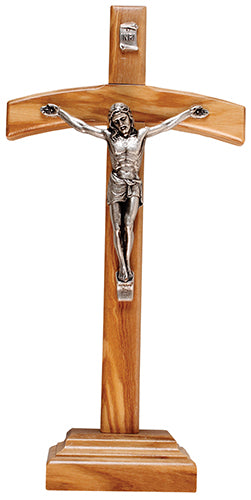 Olive Wood Standing Crucifix (11657)