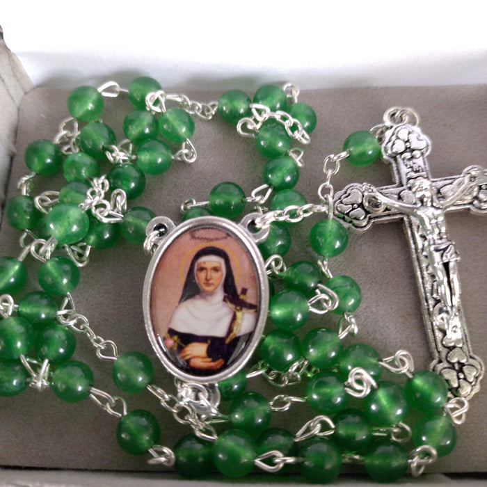 St. Rita's Rosary 6mm (Jade) RM12