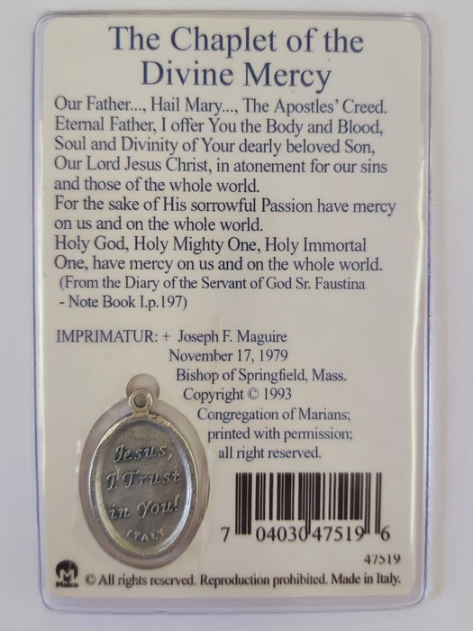 Divine Mercy (Wallet Medal Card) JE33