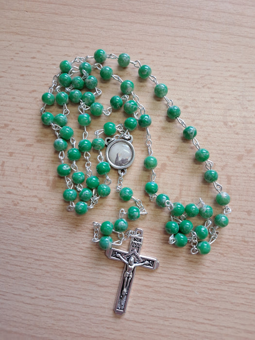 St Rita's Rosary marbled Green (RM34GRN)