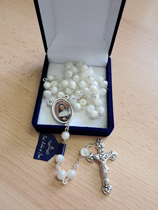 St Rita's Rosary - real Mother of Pearl (RA26/6)