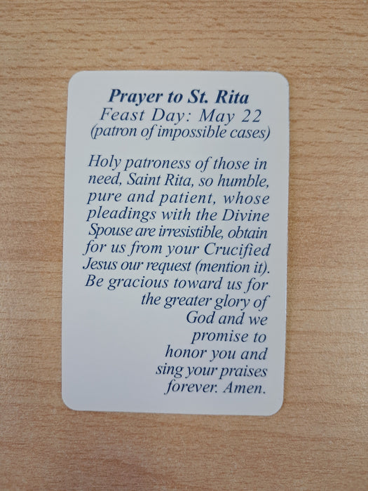 St. Rita's Prayer Card (JL36)