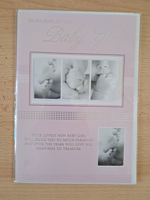 New Baby Girl card (CBCLT)