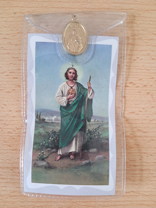 St Jude Prayer card with Medal (5P-075)