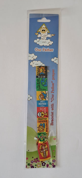 Fabric bracelet with Our Father (RNCHE90/OF)