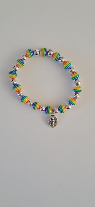 Rainbow beaded bracelet (RCNHE64)