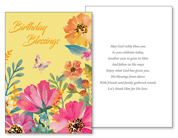 Birthday Blessings Card/3 Dimensional (22086)