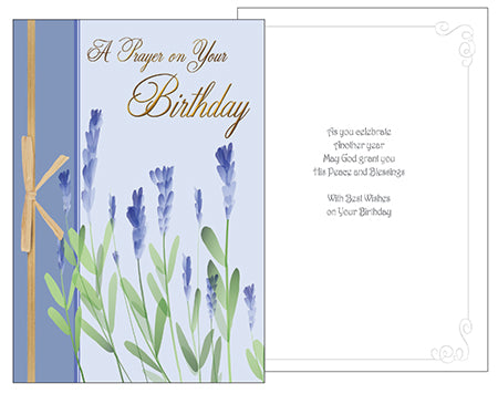 Card/A Prayer on Your Birthday With Insert (22130)