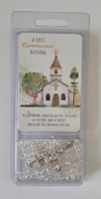 Communion Rosary / Crystal (C6088/CRY)