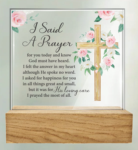 Glass Plaque - Said A Prayer (32431)