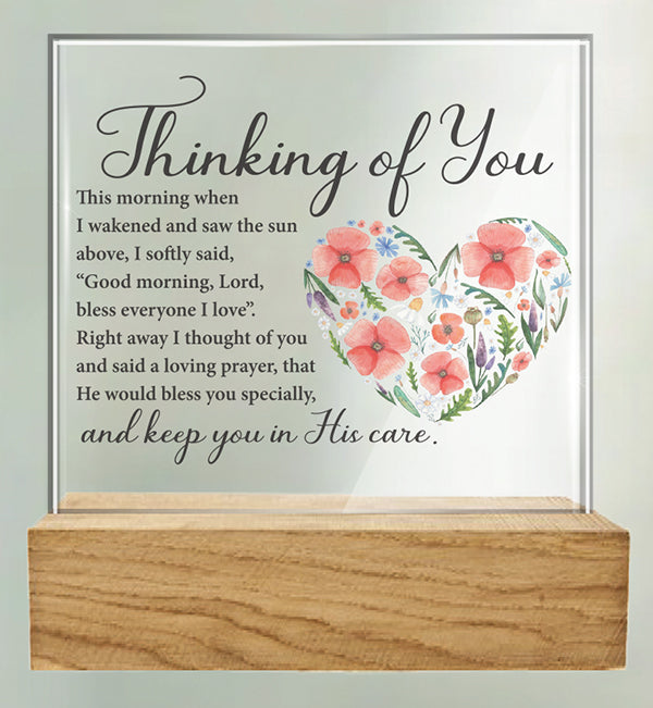 Glass Plaque - Thinking Of You (32435)