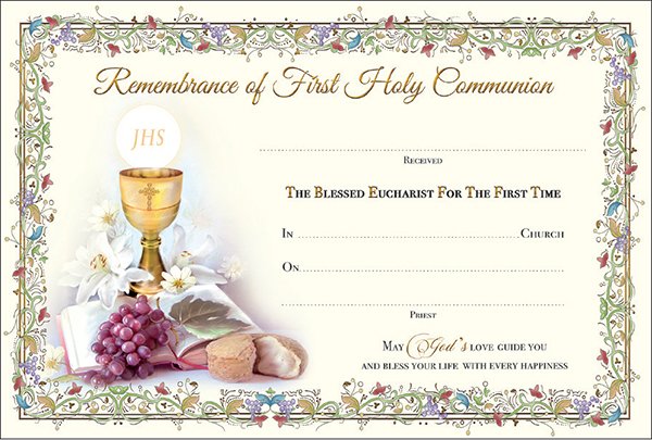 Communion Certificate (C58220)