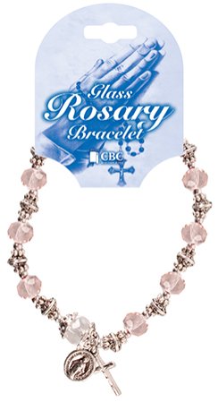 Rosary Bracelet - Pink - 63641