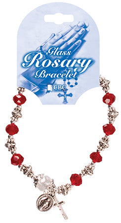 Rosary Bracelet/Ruby Beads (63642)