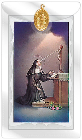 St. Rita Prayer Card with Medal (7140/RITA)