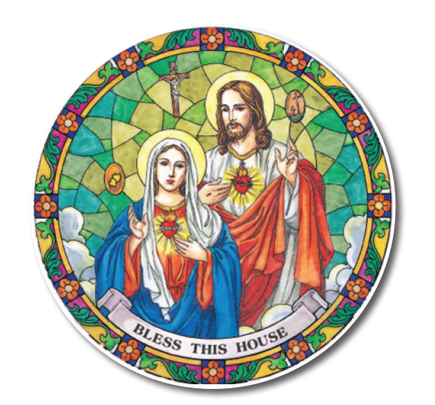 Sun Catcher/Tiffany Style/Double Heart (78602)