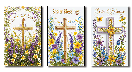 Easter Card with Gold Foil/3 Designs E7 (85714)