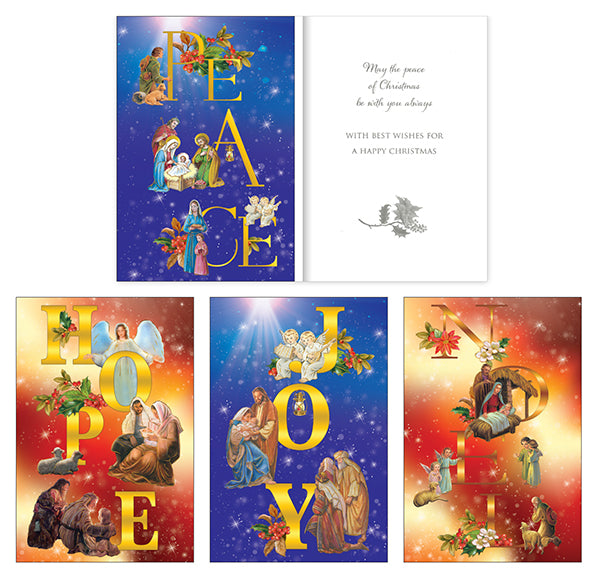 Gold Stamped Christmas Box/12 cards (92833)