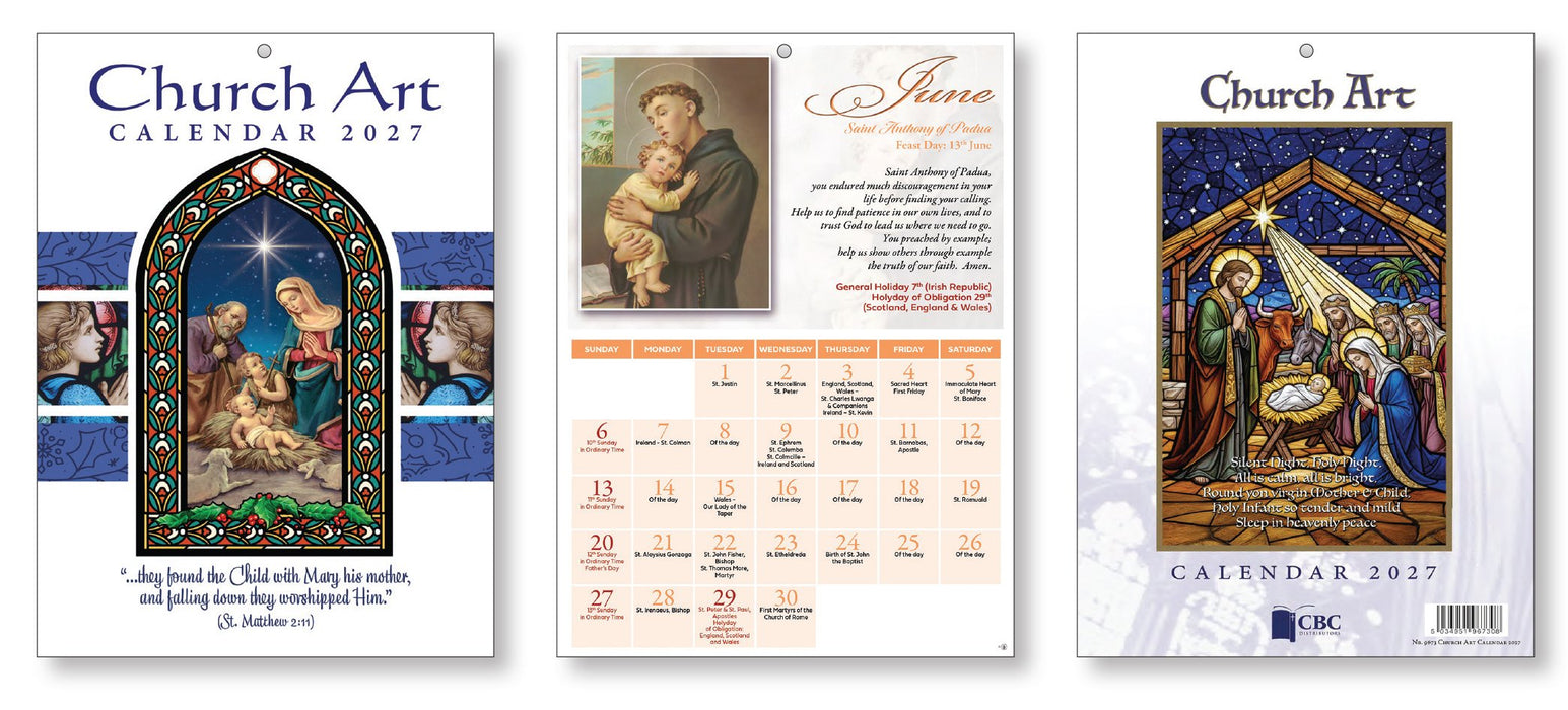 2027 Church Art Calendar/Month Scenes (9673)