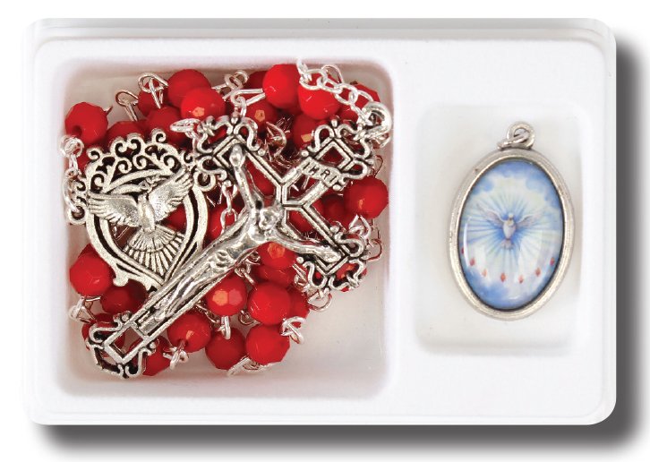 Confirmation Acrylic Rosary/Medal Set (F61262)