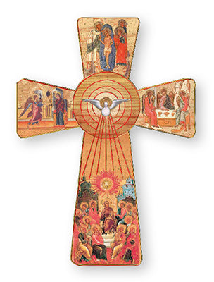 Holy Spirit Wood Cross 3 1/4 inch - Laser Cut (10185)