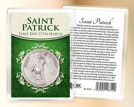 Metal Pocket Token/Leaflet/Saint Patrick (16312)