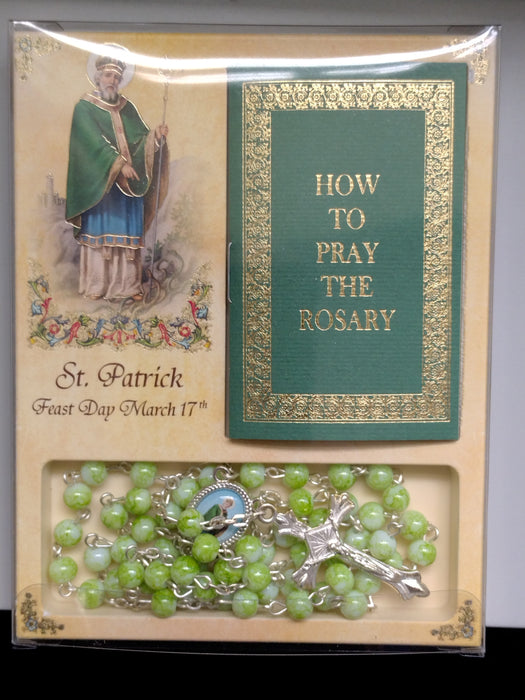 St Patrick glass Rosary How to pray... (60655)