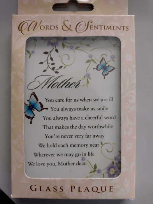 Glass Plaque MOTHER