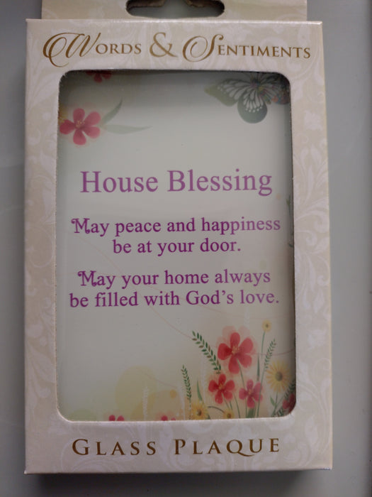Glass Plaque HOUSE BLESSING