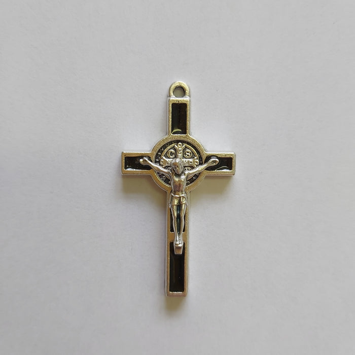 3 cm Metal Black St. Benedict Cross Crucifix. 215/7.