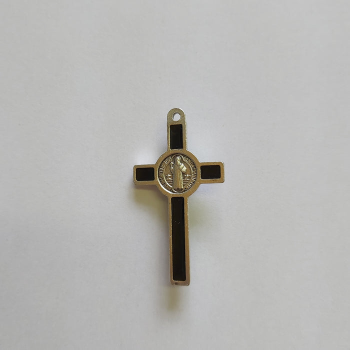 3 cm Metal Black St. Benedict Cross Crucifix. 215/7.