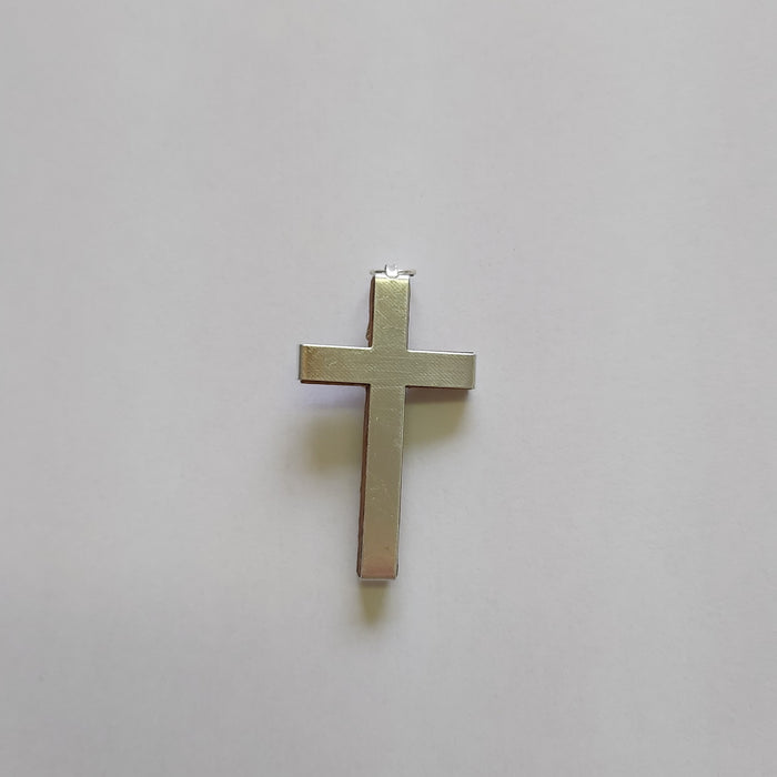4cm Metal and Brown Wood Crucifix. 20/46