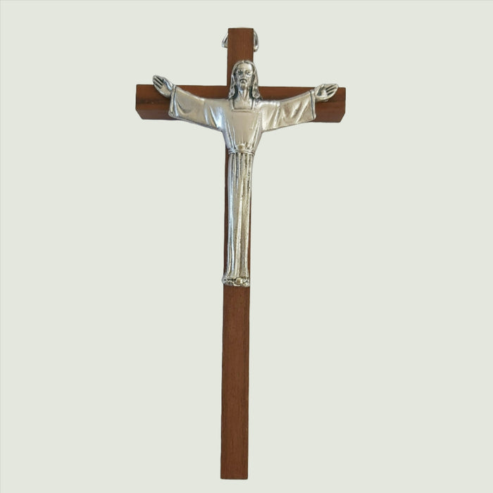 16cm Crucifix Wood Cross with Risen Christ Corpus. 406/7.