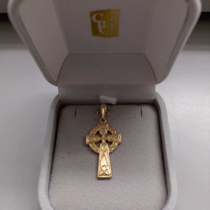 9ct Gold Celtic Cross 1" (CN3261)