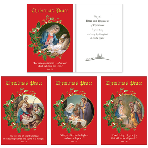 Gold Stamped Christmas Box/12 cards (92834) CX1