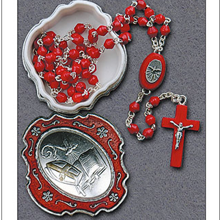 Confirmation Wood Rosary/With Matching Box (F6219)
