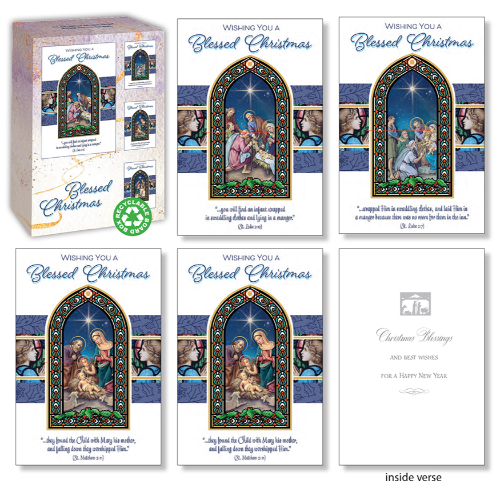 Blessed Christmas Box/18 Cards/4 Designs (92810)