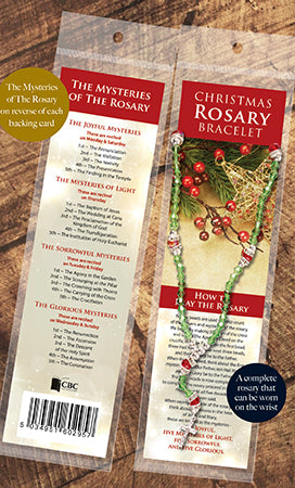 Christmas glass Rosary bracelet (63795)