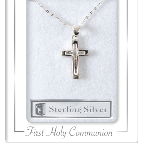 Communion Sterling Silver Cross Necklet (C69190)