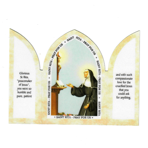 St. Rita Triptych Card (JH556)