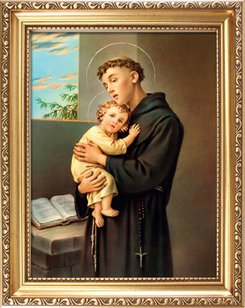 Wood Framed Picture/Saint Anthony (83269)
