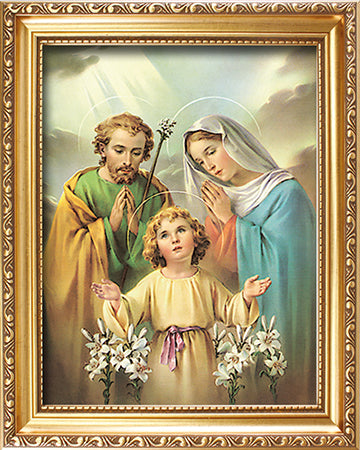 Wood Framed Picture/Holy Family (83274)