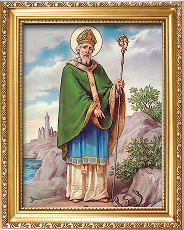 Wood Framed Picture/Saint Patrick (83286)