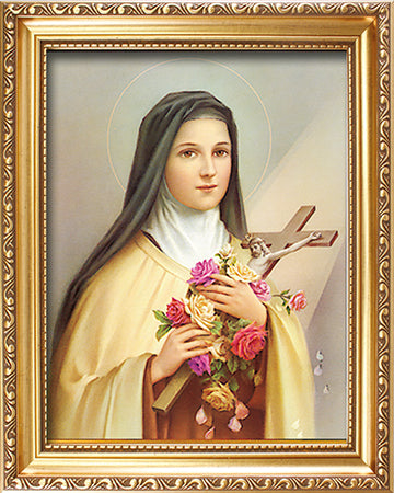 Wood Framed Picture/Saint Theresa (83289)