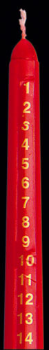 Red Advent candle (8792)