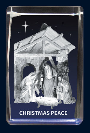 Lazer Engraved Crystal/Nativity (89036)