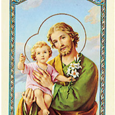 Medal & Leaflet/Joseph Prayer (7143/JOS)