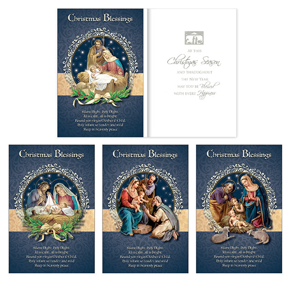 Christmas Blessings Box/18 Cards/4 Designs (9294)